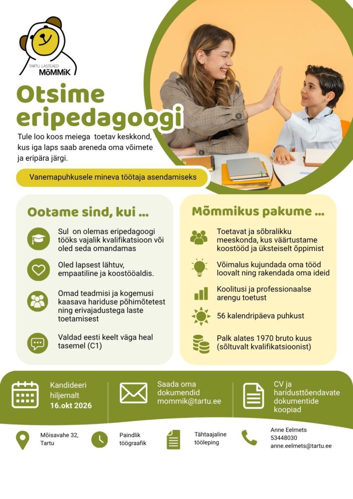 Otsime eripedagoogi